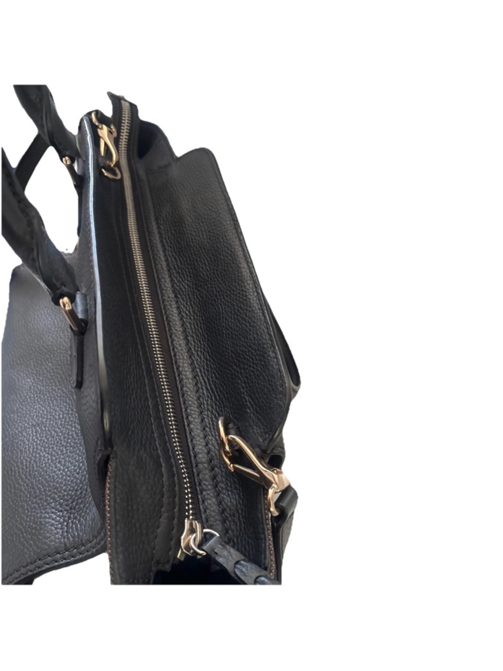 Burberry Black Leather House Check Medium Harcourt Tote Bag - Picture 11 of 17